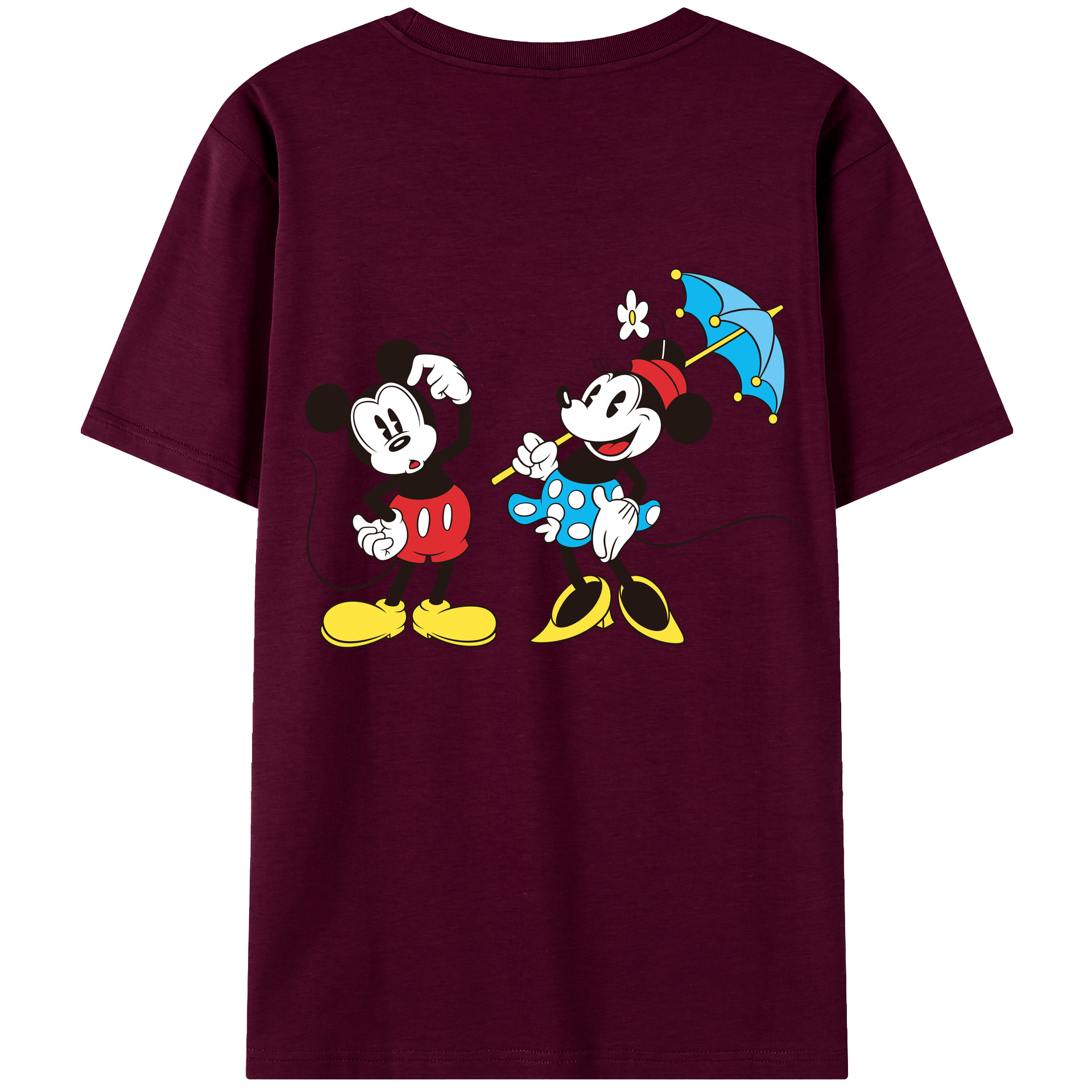 （画像用） ミッキーマウス Mickey Mouse レディース半袖Tシャツ(バックプリント)